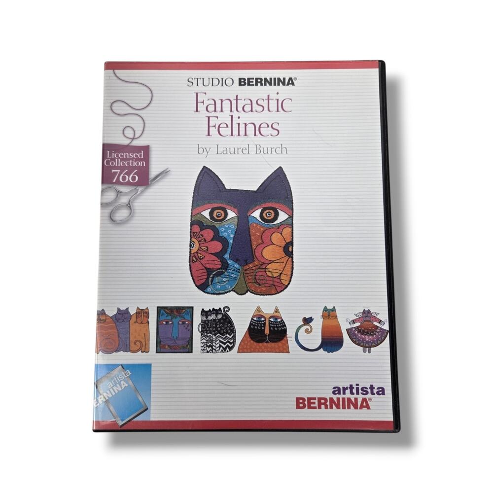 Studio Artista Bernina Fantastic Felines Cats Laurel Burch Collection 766 Card
